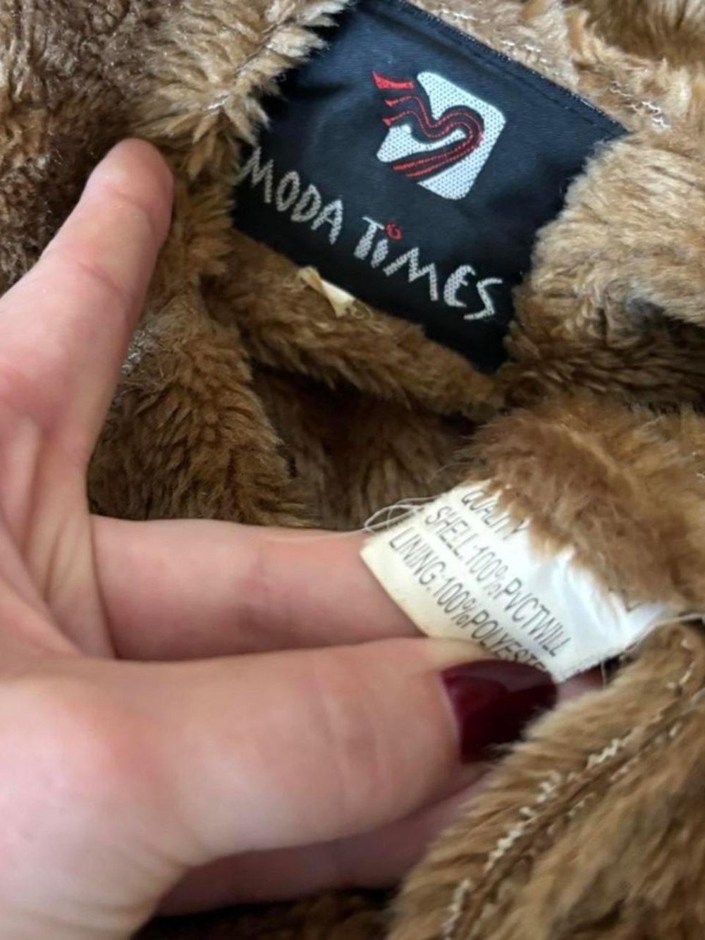 Vintage Y2K Faux Suede Sherpa Coat 🧸 - Picture 5 of 7